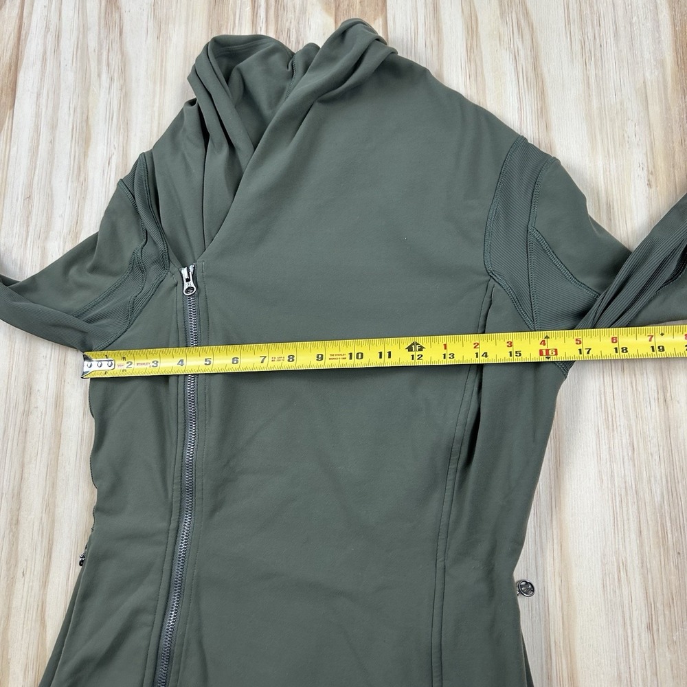 Lululemon Bhaki Yoga Jacket Green Size 8 Women's Full Zip Athletic Activewear - Picture 6 of 8
